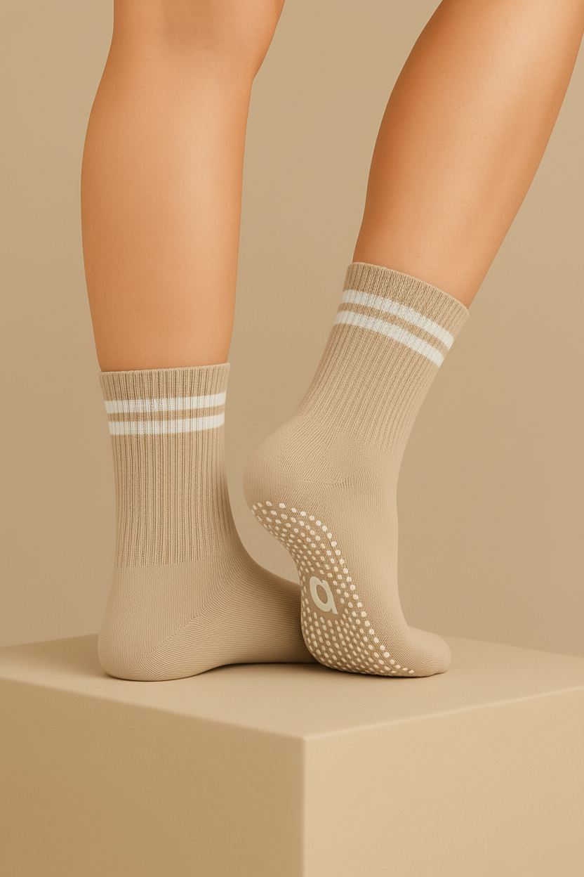 GRIP SOCKS BEIGE